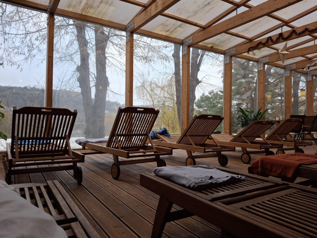 sauna Spot Podolí odpočinek po sauně